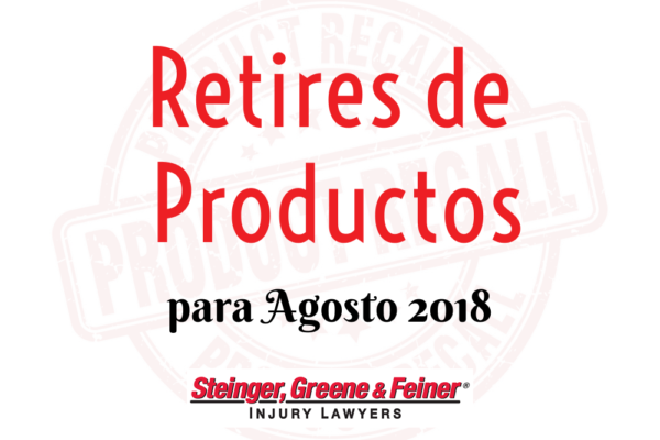 Retires de Productos para Agosto 2018