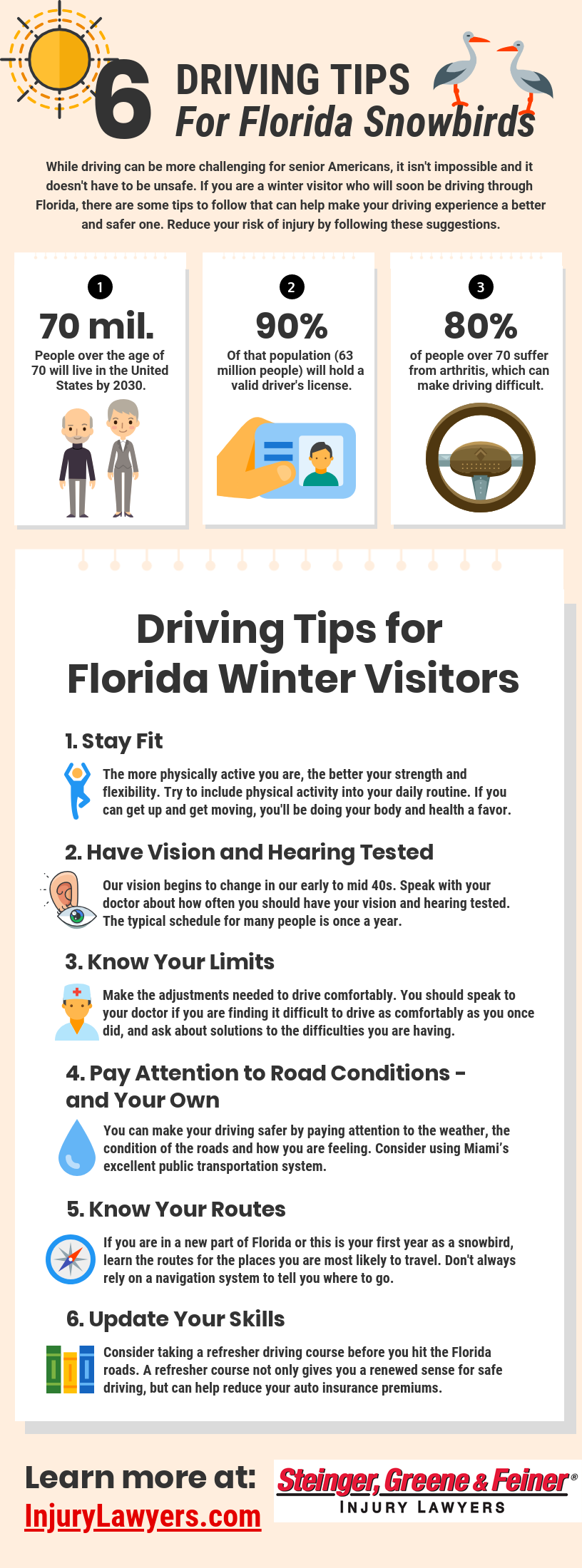 driving tips for florida snowbirds infographic