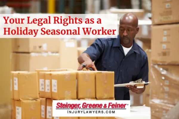 man working with boxes legal rights as a holiday seasonal worker