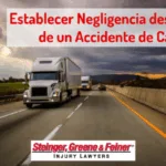 Establecer Negligencia después de un Accidente de Camión