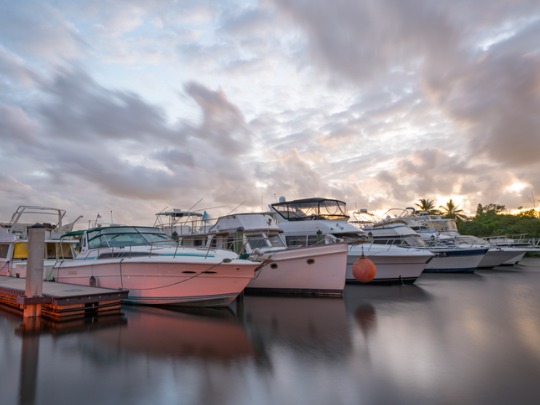 boats in a dania beach marina