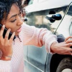 Calling for help after a minor car accident