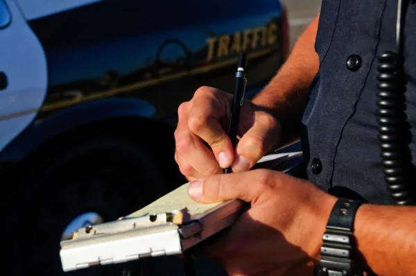 No One Was At-Fault police giving traffic ticket