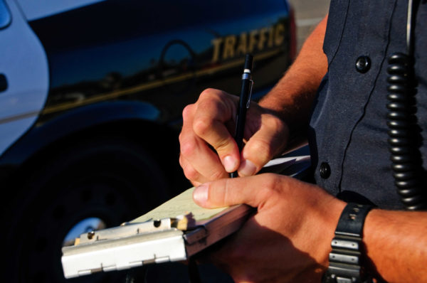 No One Was At-Fault police giving traffic ticket