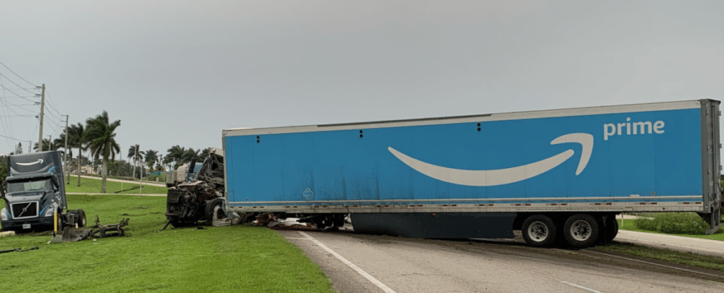 Amazon truck accident west palm beach