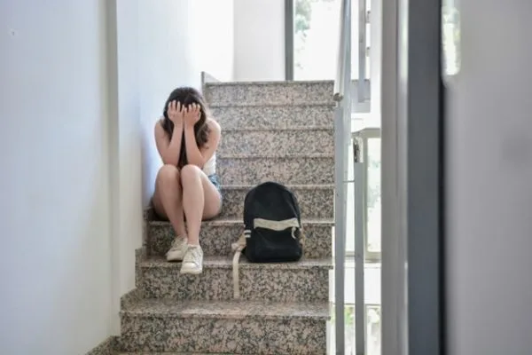 Child crying at school