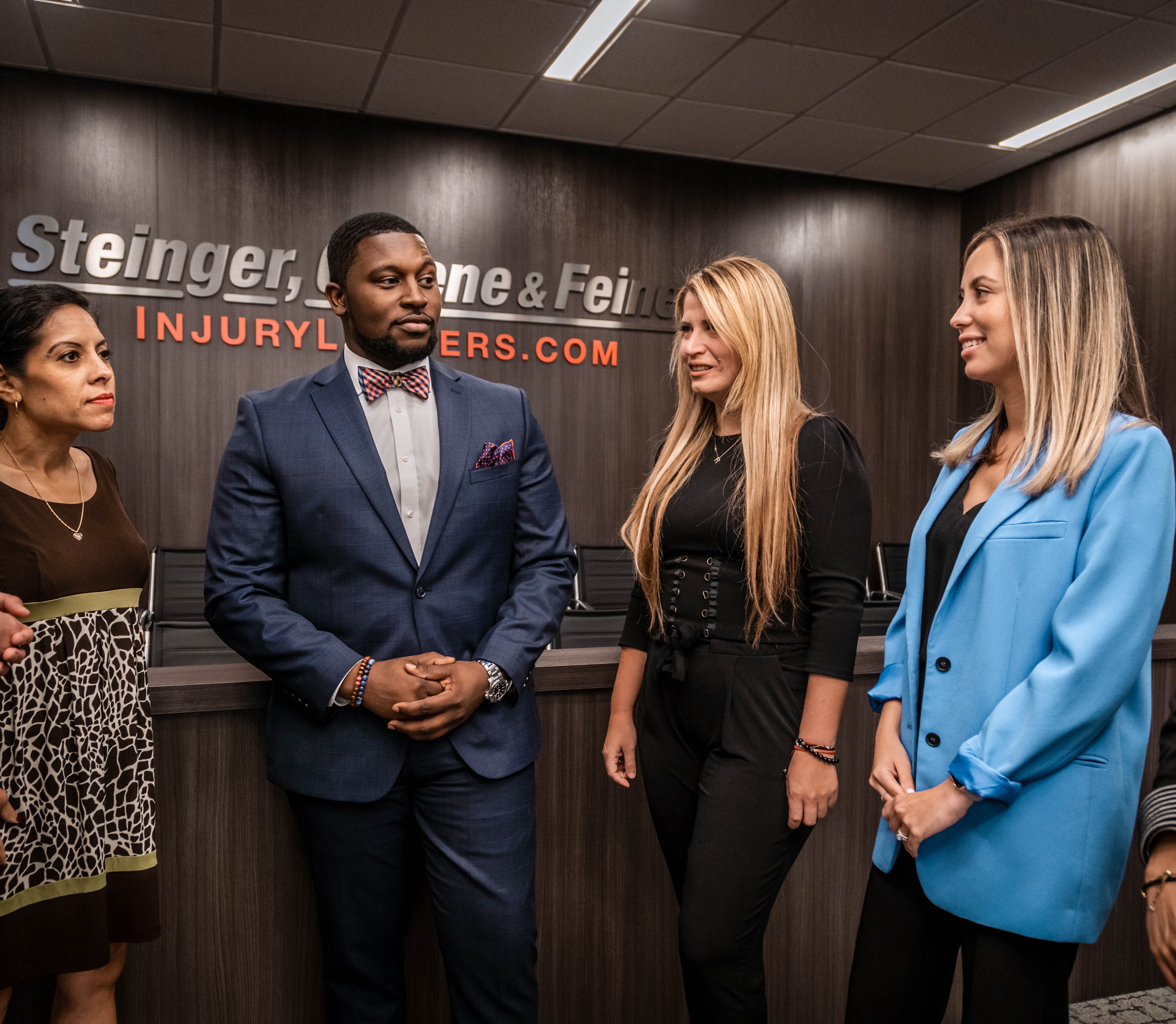 Group of Attorneys at the Steinger Greene and Feiner office. 