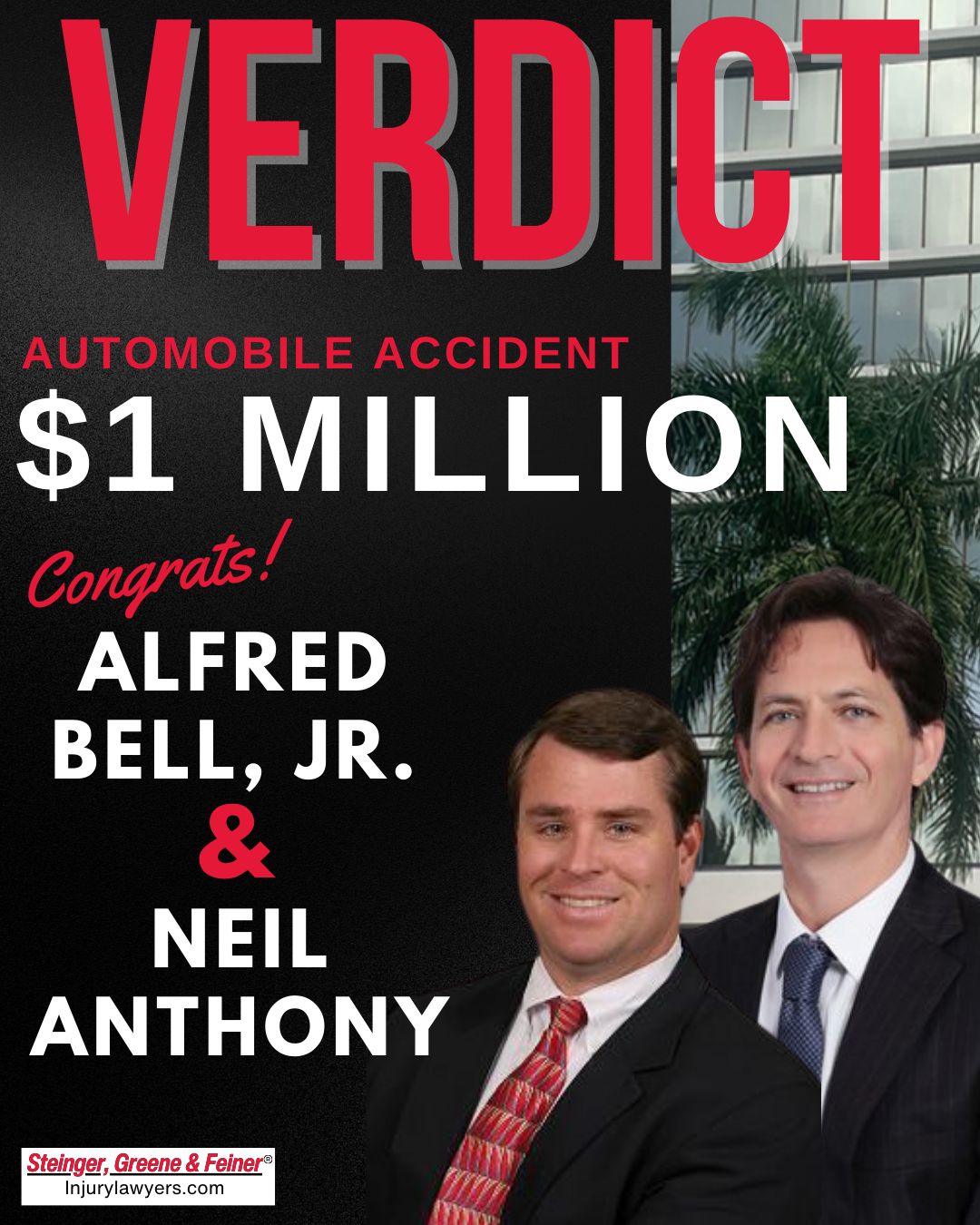 $1 Million Jury Verdict in Car Crash Case